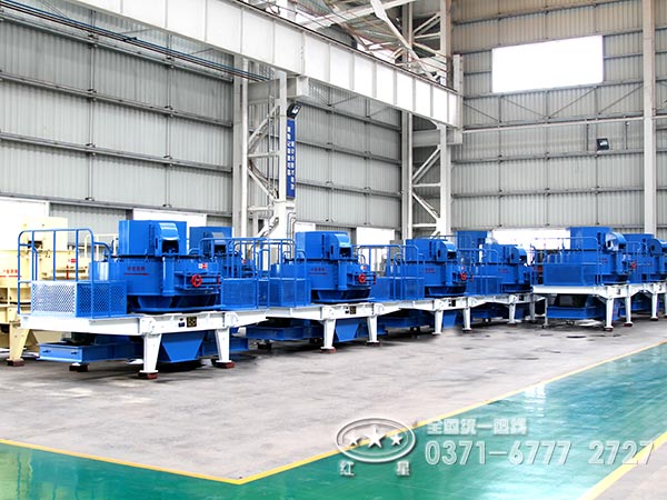 河卵石制砂機(jī)廠(chǎng)家車(chē)間一腳