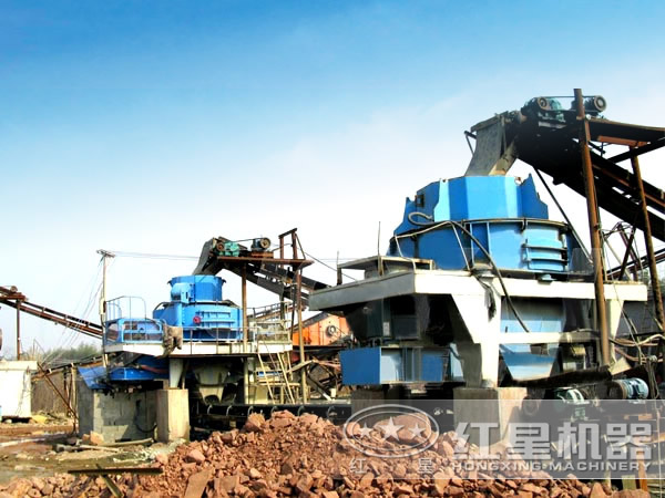 制砂機投產現場