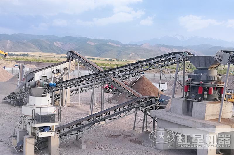 VSI制砂機工作現場