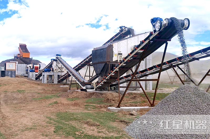 石子粉碎生產線現場