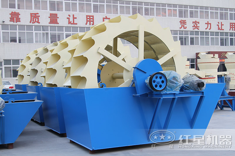 輪斗式洗砂機款型多樣，單輪、雙輪、三輪這都有