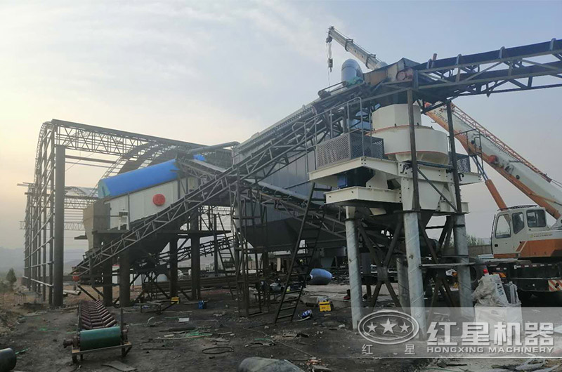 紅星為以往用戶設計的制砂生產現場