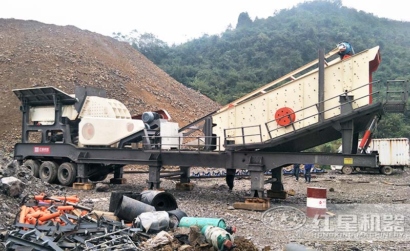 紅星移動破碎機現(xiàn)場 紅星移動破碎機現(xiàn)場