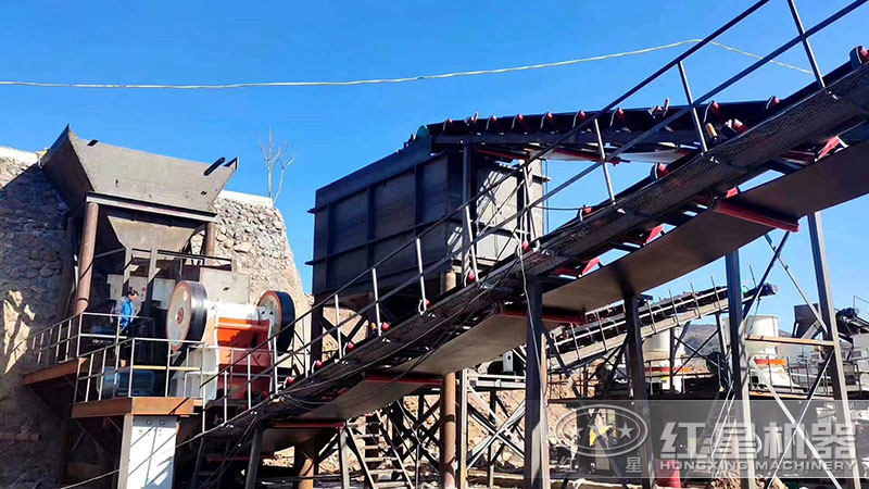 顎式破碎機+圓錐破配置生產線